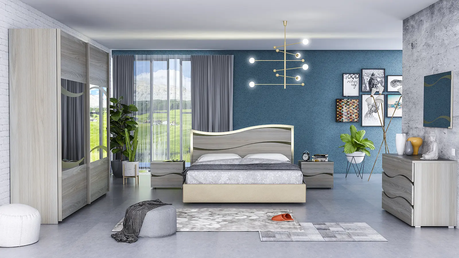 Camera da letto Le Dune con Luci Led - immagine 3