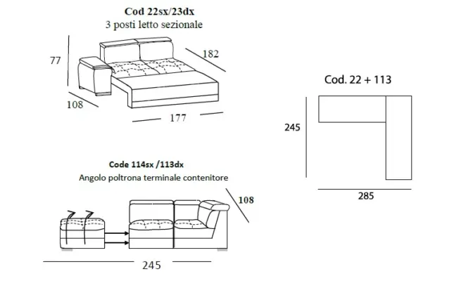 Divani Letto Angolare Standard Divani Angolari Misure Ad Angolo