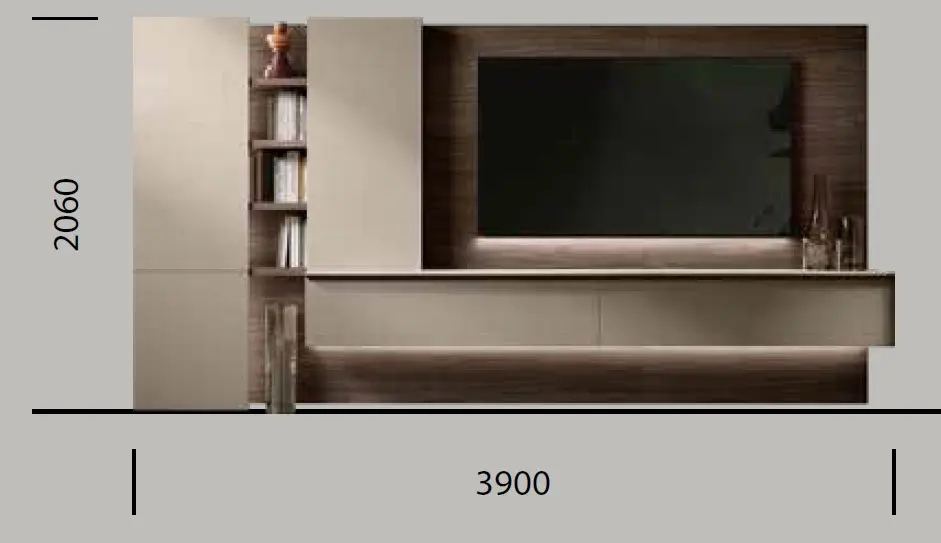Parete attrezzata QMC003 - immagine 5