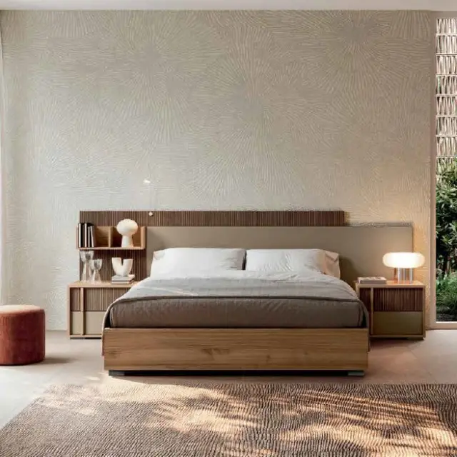 Letto Slim con finitura Cannettato